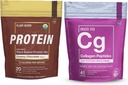 Éléments essentiels Peptides de collagène hydrolysés Poudre et poudre de protéines de pois organiques - Chocolat crémeux.