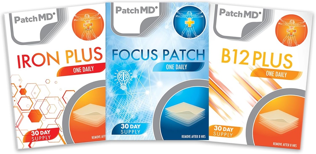Iron Plus, B12 Energy Plus, & Focus Lot thématique - 30 jours d'approvisionnement