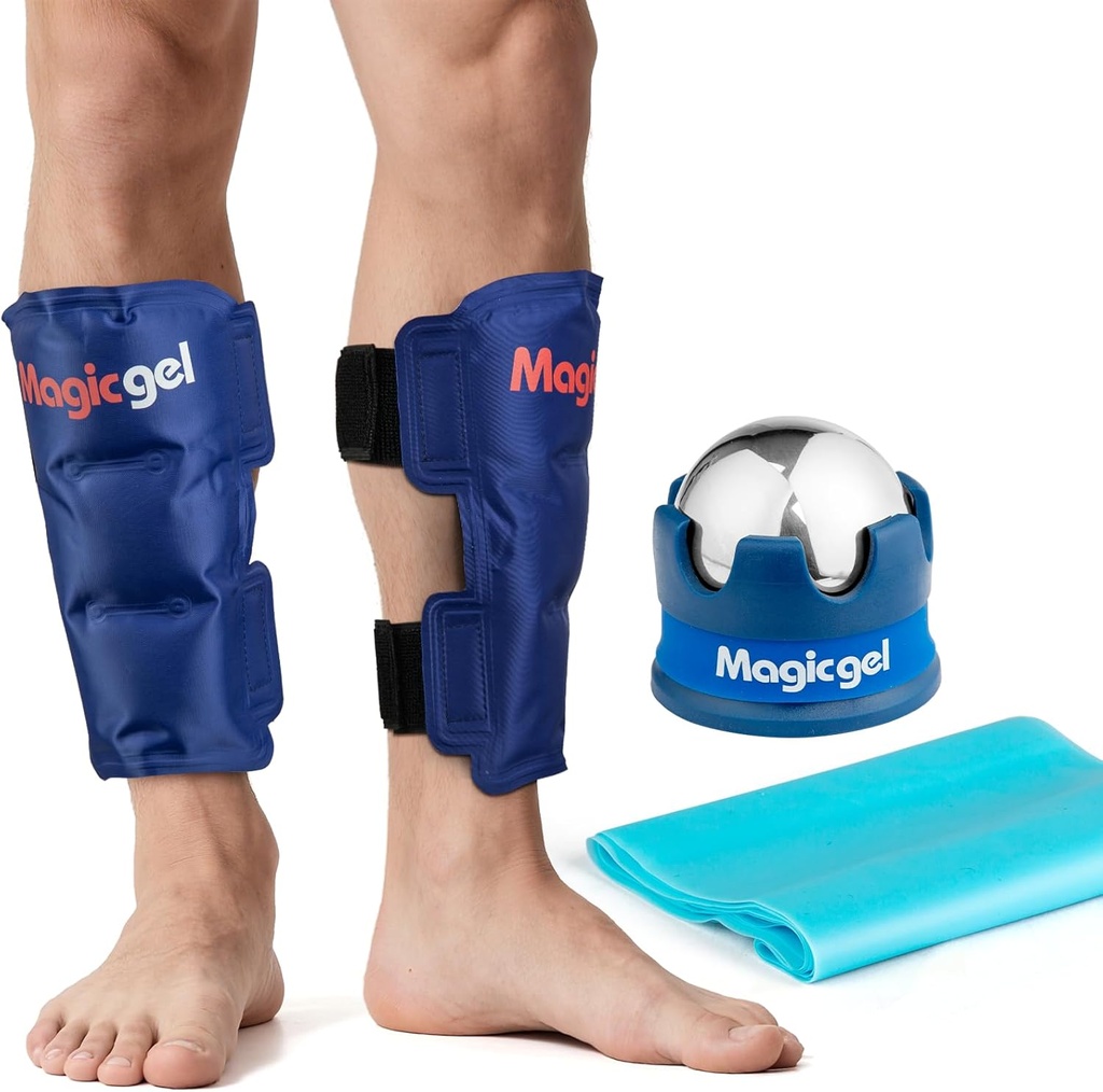 Shin Splint Relief: Packs chauds et froids, Cryoball & Bandes de Stretch pour les attelles de Shin