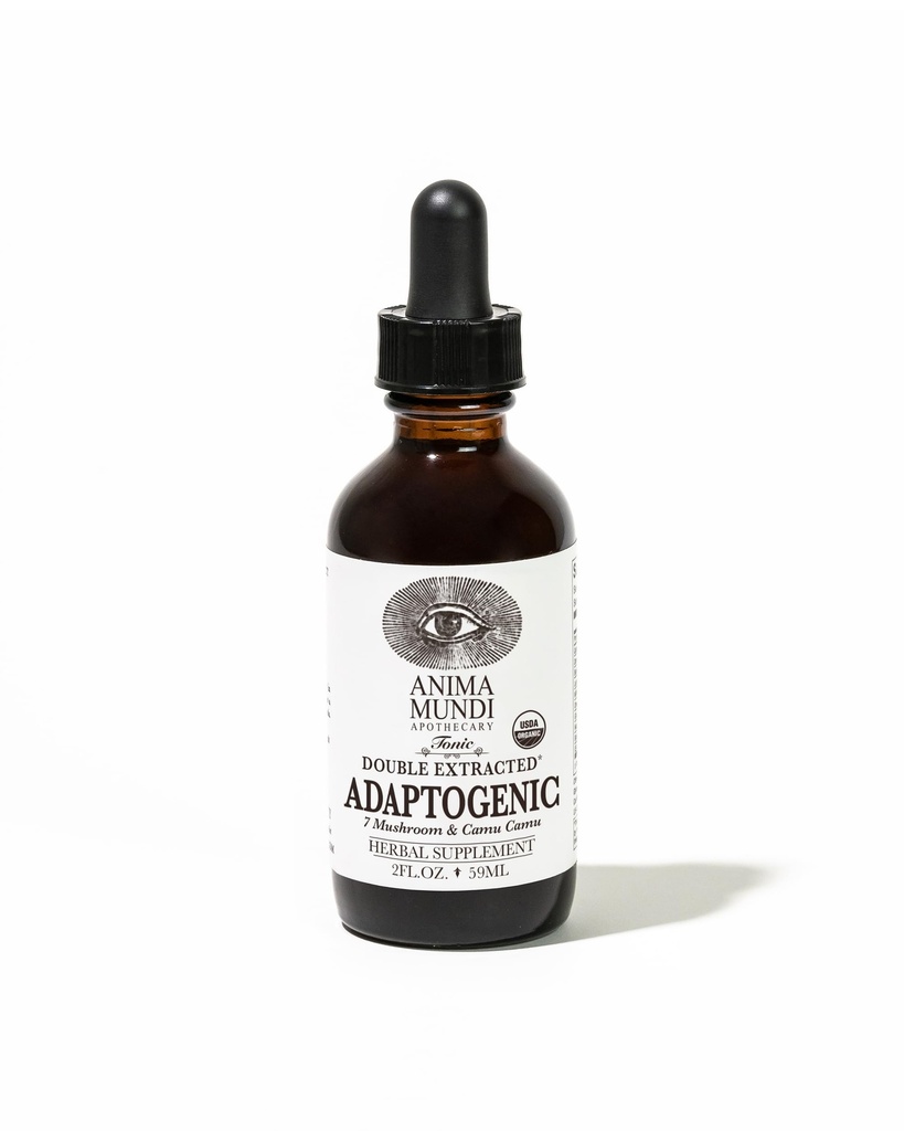 Anima Mundi Apothecary Adaptogenic 7 Pilztropfen - mit Organischen Pilzextrakten - Flüssige Immununterstützung Tinktur mit Reishi, Lion's Mane, Cordyceps & Chaga Pilz Liquid Extract (2oz)