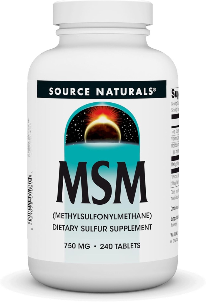 Quelle Naturals MSM (Methylsulfonylmethan), 750mg - 240 Tabletten