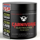 Poudre d'hydratation Premium pour le régime Carnivore - Soutien électrolytique équilibré, Zero Carb, Keto Friendly - Supplément pour l'énergie optimale et la récupération - 90 portions (non aromatisées)