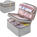 Organisateur de biberon de sac de rangement pour médicaments avec petite poche portable Organisateur de biberon de voyage pour la trousse de boîte de premiers soins d'urgence à domicile (Gray)