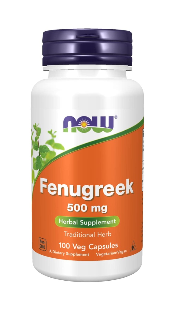 JETZT Nahrungsergänzungsmittel, Fenugreek (Trigonella foenum-graecum) 500 mg, Kräuterergänzung, 100 Veg Kapseln