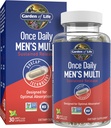 Garten des Lebens Einmal täglich Multivitamin für Männer mit Vitamin D3 für optimale Muskelfunktion und Immunsystemunterstützung, Energieunterstützung Blend mit K2, Glutenfrei, Non-GMO, Mint Essenced, 30 Tage Versorgung