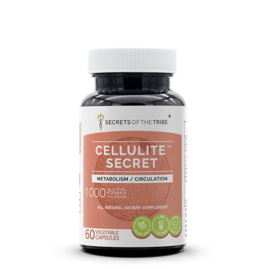 Cellulite Secret 60 Kapseln, 1000 mg, Gotu Kola, Alfalfa, Rosemary, Dandelion, Rübenwurzel, Fenugreek Metabolismus/Kirkulation (60 Kapseln)