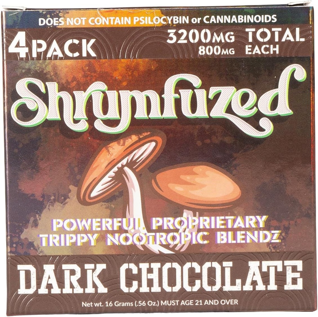 Nootropic Gummy 3200mg - Lion's Mane, Reishi, Chaga und Cordycep Nootropic Tripee Mushroom Blend (4, dunkle Schokolade)