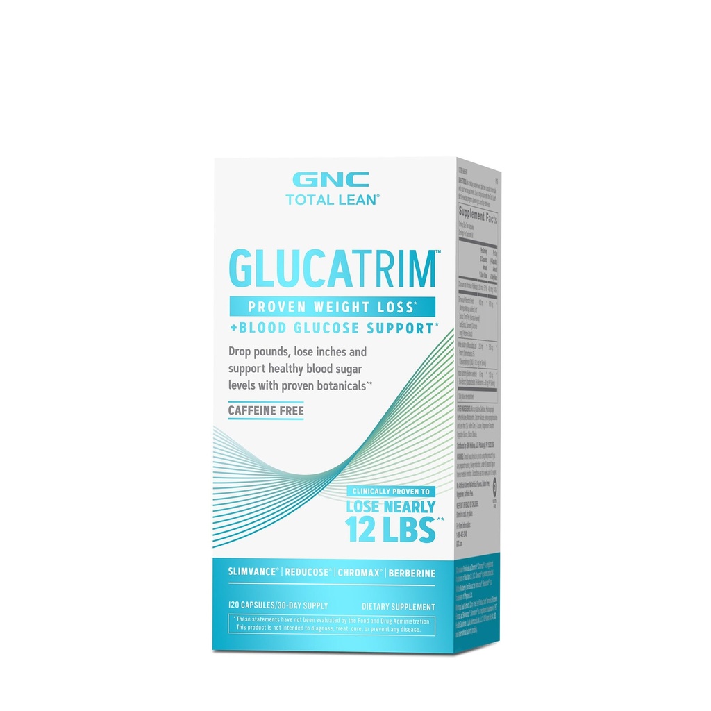 GNC Total Lean GlucaTrim, 120 Kapseln, Koffeinfrei, 60 Portionen