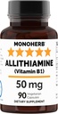 MONOHERB Allithiamine Vitamin B1 50 mg pro Kapsel - 90 Vegetarische Kapseln