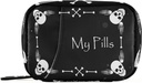 Halloween My Pill Box 7 giorni Skull Pill Case Travel Pill Organizer Bag con Zipper Portable Weekly Case Dimensioni compatte per il supporto supplemento di vitamina