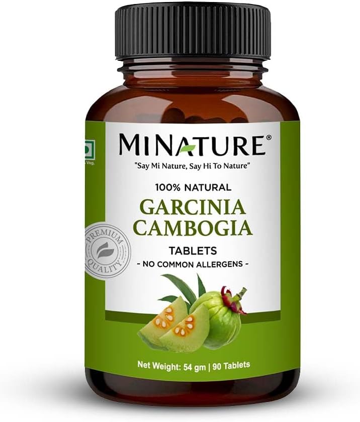 Garcinia Cambogia compresse da mi Natura | Pure & naturale Garcinia polvere Tablet | Non-OGM, Vegan, senza glutine |90 Tablet, 45 giorni di alimentazione, 500mg | Chimico & Conservativo