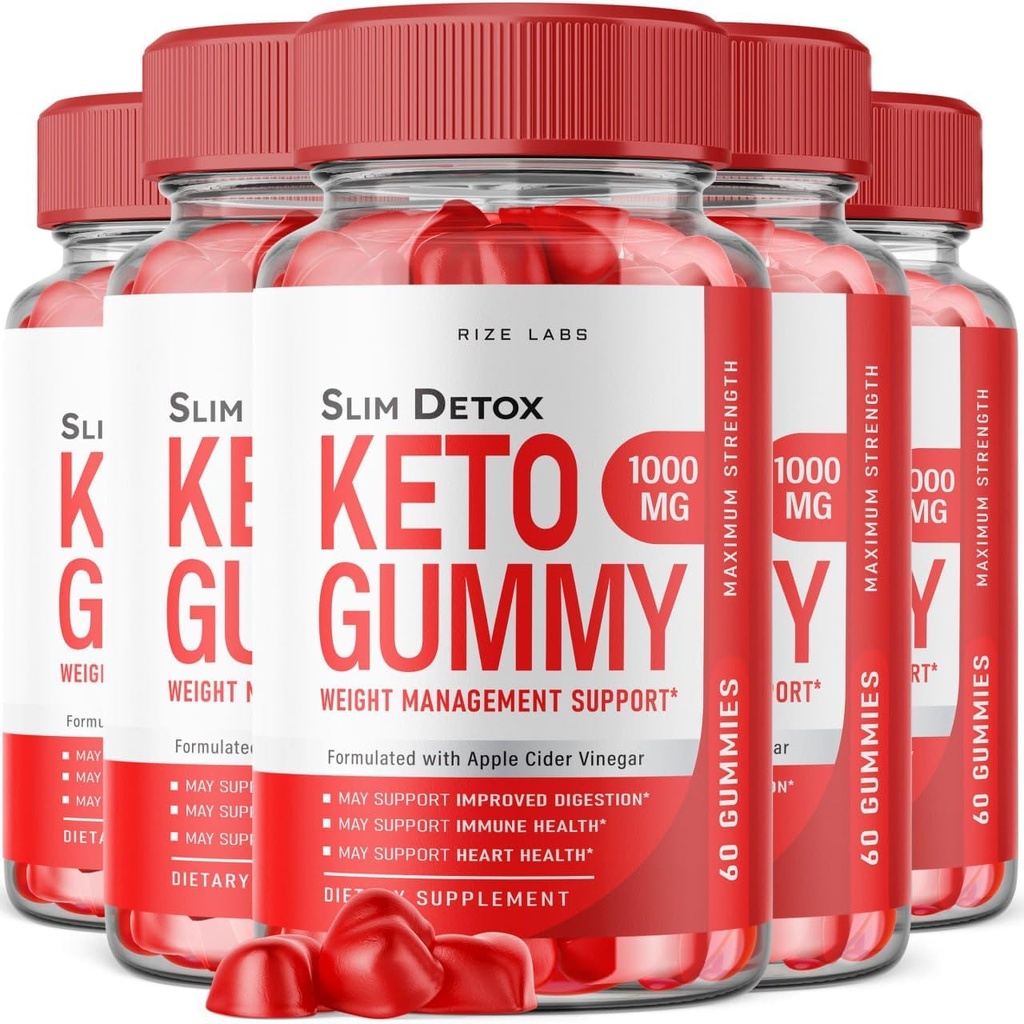 rize labs - Slim Detox Keto ACV Gummies per la perdita di peso avanzata con Aceto di Sidro di Mela, Supplemento aiuta a ridurre il grasso della pancia, per la forza extra (300 Gummies)