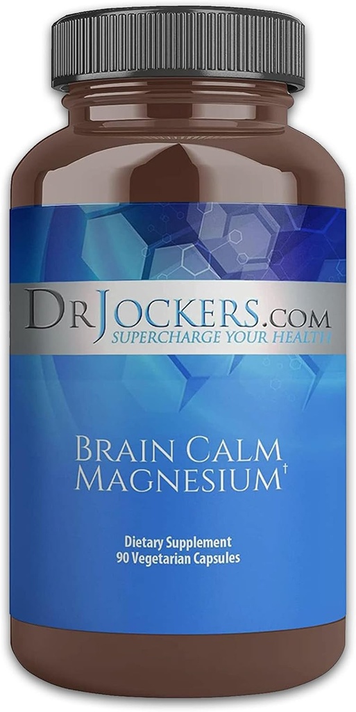 Brain Calm Magnesium von Dr. Jockers – 90 Kapseln, unterstützt kognitive Funktion und Wohlbefinden, Glutenfreie Ergänzung