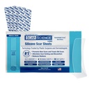 Feuilles de cicatrices en silicone de qualité médicale - ruban en silicone résistant à l'eau de 7" réutilisable pour les cicatrices - ruban respirant clair pour la section C, tummy tuck, cicatrices chirurgicales et kéloïdes - 4-Pack