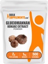 BulkSupplements.com Glucomannan Powder - from Konjac Root Extract Powder, Glucomannan Supplements - Gluten Free, 2g per Serving, 1kg (2.2 lbs) (Pack of 1)