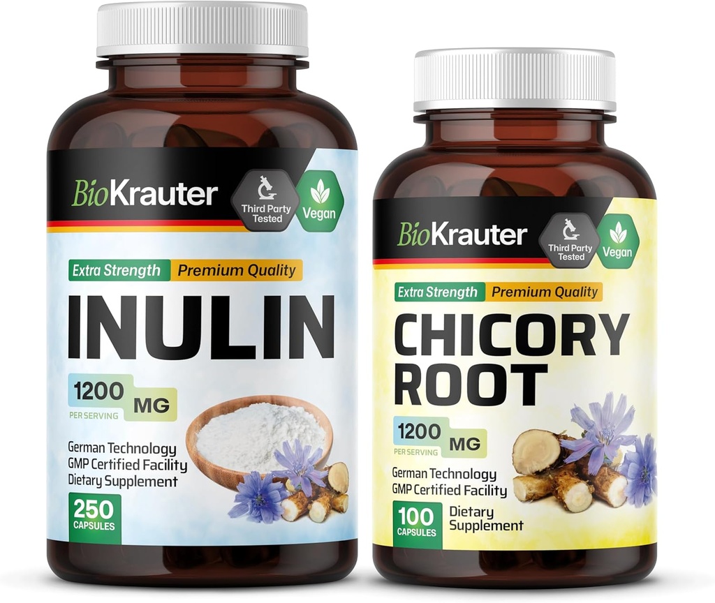 BIO KRAUTER Inulin 250 Kapseln & Chicory 100 Kapseln