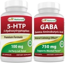Meilleurs naturels 5-HTP (5-hydroxytryptophane) 100 mg et GABA 750 mg