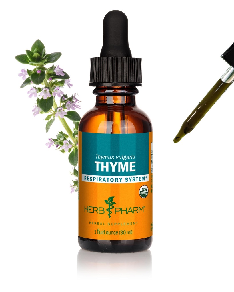 Kräuter Pharm Certified Organic Thyme Liquid Extract for Respiratory System Support - 1 Unze (DTHYME01)
