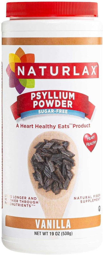 Zuckerfreies Psyllium Husk Fiber Powder, Vanille Flavored 19 oz