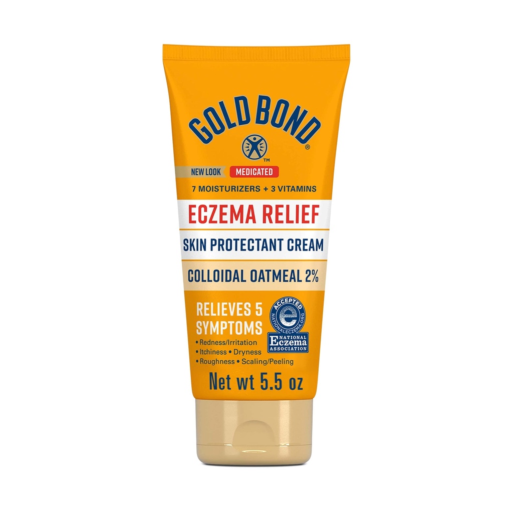 Gold Bond Medicated Eczema Relief Hautschutzcreme, 5,5 Unzen, mit 2% Kolloidaler Hafer