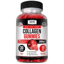 Kaya Naturals Collagen Gummies per Uomo e Donne Supplemento | Gummie Naturali - 1000mg di Collagene idrolizzato, Vitamina C, Selenio & Biotina, Fragola Flavor - 30 Conte