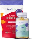 Bari Life Juste une, une fois par jour bariatrique multivitamine avec du fer (30 comprimés) et BariBurst Calcium Citrate doux Chews pour le pont gastrique, manche gastrique et interrupteur duodenal (Fruit Punch)