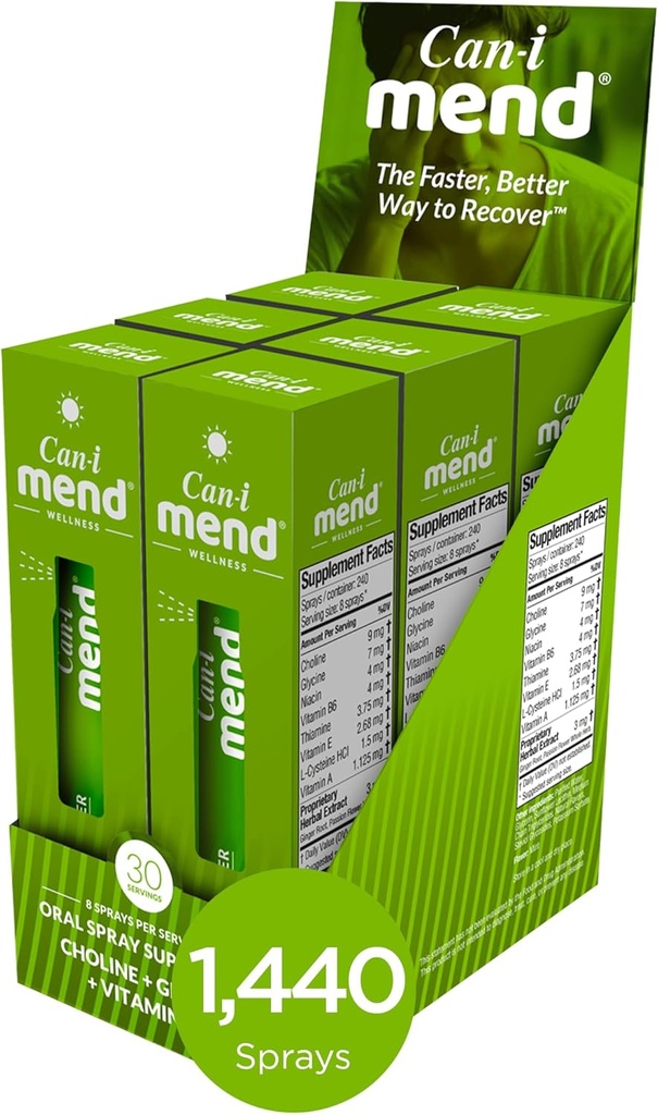 Can-i Mend Liver Unterstützung Oral Vitamin Spray Unterstützung Der natürliche Reinigungsprozess des Körpers hält gute Gesundheit und Wellness - 6 Packung mit 180 Portionen