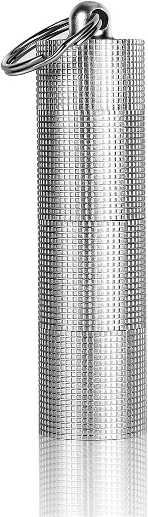 PPFISH Portable Daily Pill Case, 3 scomparti Anti-Skid Lega di alluminio Dispenser impermeabile della scatola di pedaggio, piccolo contenitore di pedana tasca, Keychain Pill Fob, supporto di pedaggio per le donne degli uomini