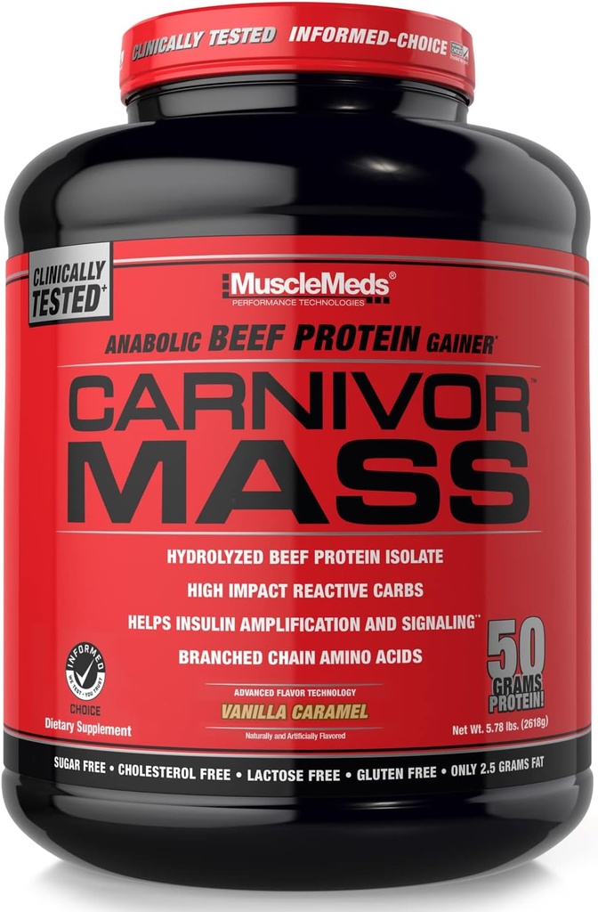 MuscleMeds Carnivor Maß Ernährungsergänzung, Vanilla Caramel, 5.78 Pfund (002658)