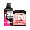 PROSUPPS L-Carnitine 3000 Stimulant Liquid Shops (31 portions, fruits dragons) et M. Hyde Signature Série pré-entraînement énergie boisson en poudre (30 portions, fraise)