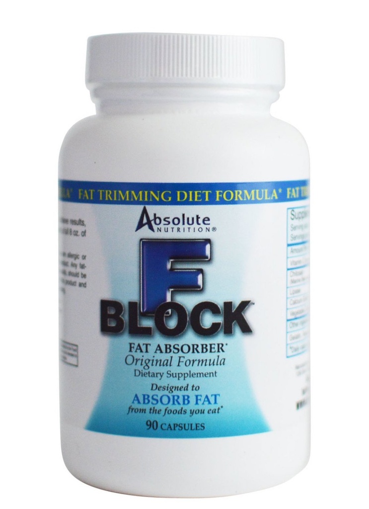 Absolute Ernährung FBlock Xtra Fat Absorber, Diät-Formel, 90 Kapseln