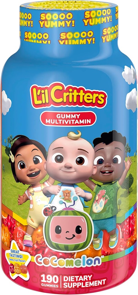 L’il Critters CoComelon Daily Gummy Multivitamin für Kinder, 190 Gummis
