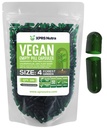 XPRS Nutra Size 4 capsule vuote - 500 conte Piccole capsule vegane vuoto - DIY Capsule vegetali Riempimento - Fillable Do-It-Yourself Veggie Pill Caps per i supplementi (Forest Green)