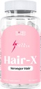 Laura Posada Women's Hair-X Advanced Hair Strengthening Supplements für sichtbar Thicker, Stärkeres Haarwachstum mit Vitamin C, B12 - Non-GMO 60 Count 100% Natural Made in USA