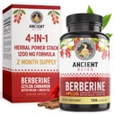 Antike Bliss Berberine HCL 1200mg mit Ceylon Cinnamon, Bitter Melon und Green Tea Extract - 120 Kapseln