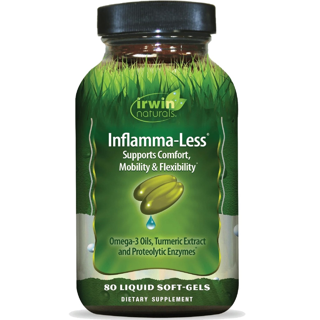 Irwin Naturals Inflamma-Less, promuove comfort, mobilità e flessibilità, 80 Liquid Softgels