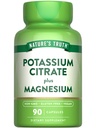 Estratto di Citrato di Magnesio di Potassio di Verità della Natura | 90 Conte | Vegan, Non OGM & Gluten Supplemento gratuito