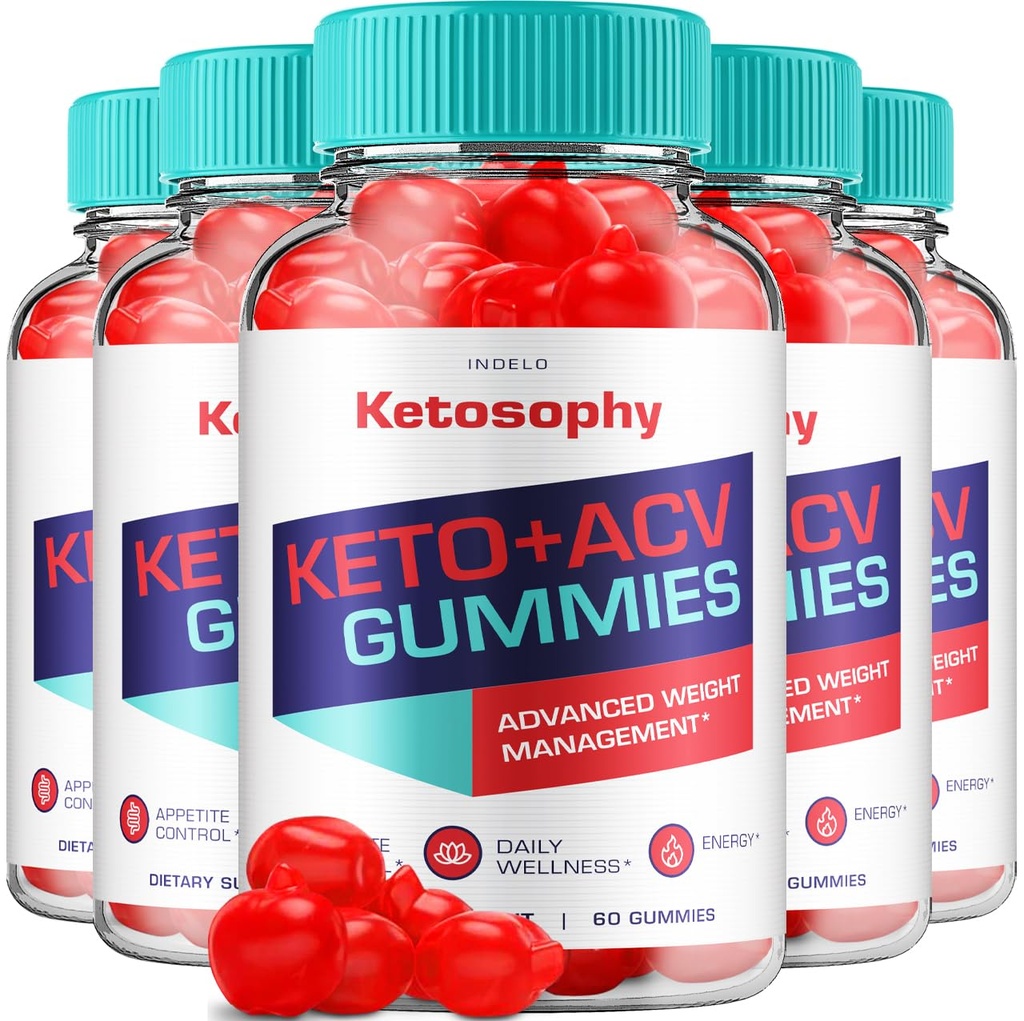 (5 Pack) Gummies KetoSophy Keto ACV - Avancé Perte de poids KetoSophy Keto Plus ACV Gummies vinaigre de cidre de pomme Gummies KetoSophy Gestion du poids Supplément alimentaire Avis Hommes Femmes (300 Gummies)
