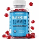 Rein optimale Magnesium-Zitrat-Gummien für Kinder & Erwachsene - Köstliche Kirsche Geschmack - Schlaf, ruhig & Verdauungsunterstützung, Entspannung, Muskelgesundheit - Kaubares Magnesium, Glutenfrei, Vegan - 90 Gummie