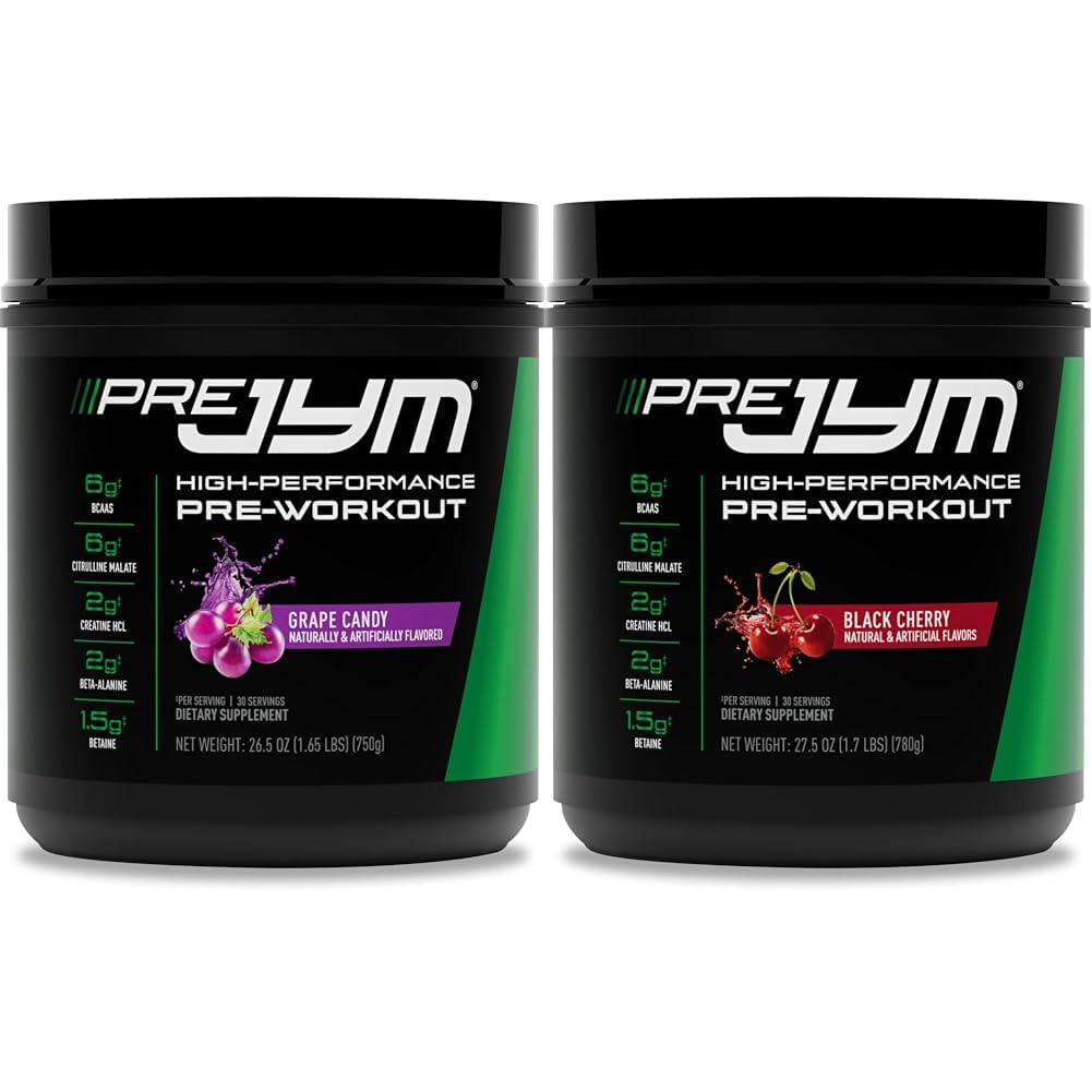 Pre JYM Candy Pre Workout Powder 30 Servings & Black Cherry Flavor 30 Servings Bundle
