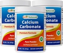Best Naturals Calcium Carbonate Powder 1 Pound - Food Grade (16 OZ (Pack of 3))