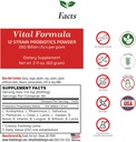 Lebensmittel für Gut Vital Formel 12 Strain Probiotics Pulver 260 Billion CFU | Made in USA | Direct from Manufacturer | No Third-Party Storage | Immununterstützung | 60 Gramm (2.11 Oz)