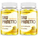 Saw Palmetto für Damen - DHT Blocker Haarwachstumsergänzung - 500mg Potent Saw Palmetto Gummis für Haar, Haut, Nägel, Urinary Wellness - Mango-Pineapple Flavor - 120 Gummi