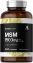 Horbäach MSM Capsules 1500mg | 240 Count | Non-GMO, Gluten Free Supplement | Berkshire Labs