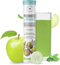 Wellbeing Nutrition Daily Probiotics + Prebiotics | Verbessern Metabolismus, Säureentlastung, Verdauung & Gut Gesundheit | 18 Billion CFU Organic Probiotics Supplement für Männer und Frauen (21 Effervescent Tabs)