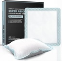 EVERLIT Super-Absorbens-Kleidung für Wund Pflege | Antihaft weiche chirurgische Gauze Pad für schwer erhabene Wunden | Große sterile nicht-klehesive Bandage für schnelle Heilung Wound Pflege | Pack von 10 (6" x 6")