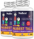 NuBest Tall | Unterstützung Knochenstärke, Knochengesundheit, Enhanced Immune und ganz Körper Wellness mit Kalzium, Kollagen und Kräuter für Alter 5+ & Teens | Pack 2 | 2 Monate Versorgung