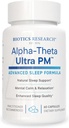 Biotics Research Alpha Theta Ultra PM L Theanine, Passionflower, Lemon Balm, Unterstützt GABA, Serotonin, Regulates Circadian Rhythms, 60 Kapseln