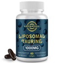 Liposomale Taurine Supplement 1000mg, hohe Absorption Aminosäure für Herz, Nerve, Gehirn, Visual (60 Softgels - 1 Packung)