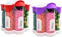 Extra Large Pill Organizer Täglich, Wöchentlich, Monatliche Beilage Flasche, niedliche Blossom Pill Dispenser mit 7 XL Compartments (2 Pack Combo) (Purple und Red)